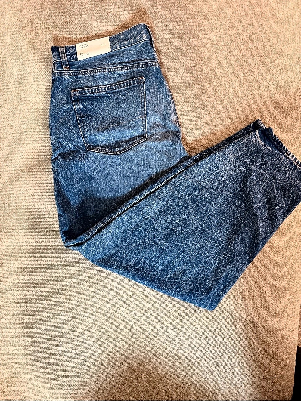 Rag & Bone Relaxed Mom Jean Blue Wide Leg Jeans Waist 12